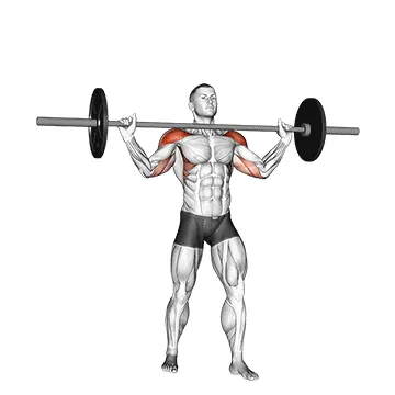 Barbell Standing Wide Military Press
